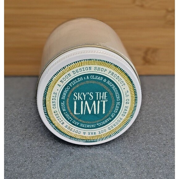 Noon Design Shop Sky's The Limit Soy Wax Jar Candle 7.5oz  Bamboo Fields 45 hr - Picture 2 of 5